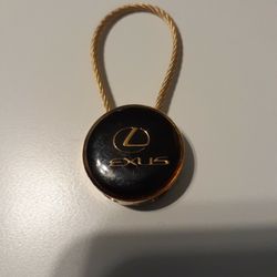 Lexus Key Chain, Black Interiors With Lexus Emblem  In Gold