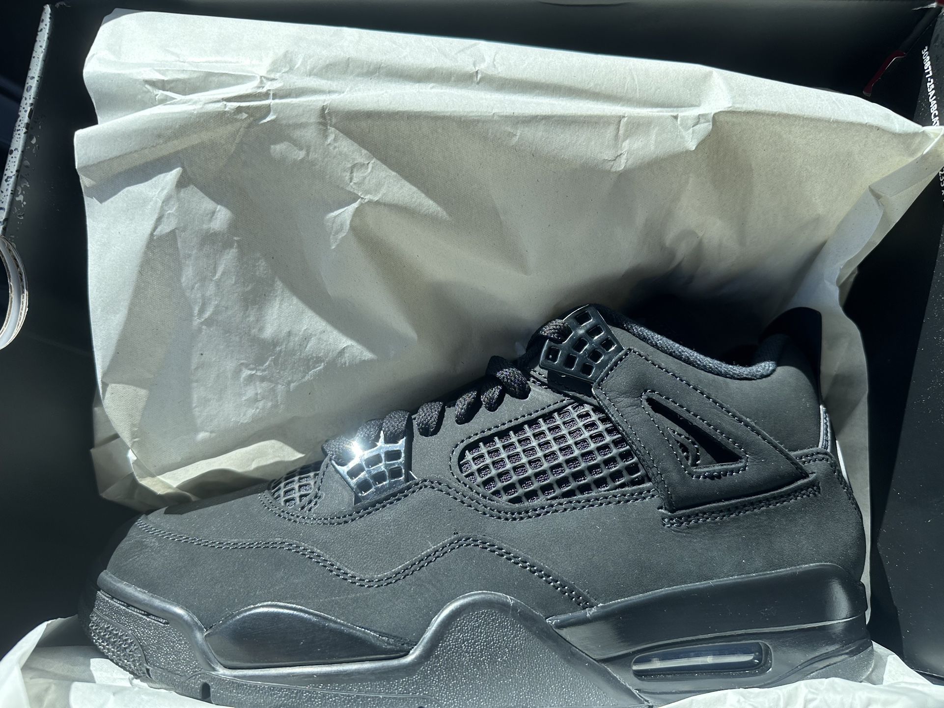 Brand New Air Jordan 4 Black Cat 2025 Size 13 With Original Box (Have Receipt On My Phone)