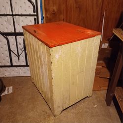 Antique Large Farmhouse Grocery Wood Storage Bin