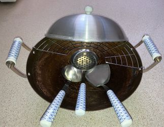 Carbon Steel Wok Set with Lid and Utensils