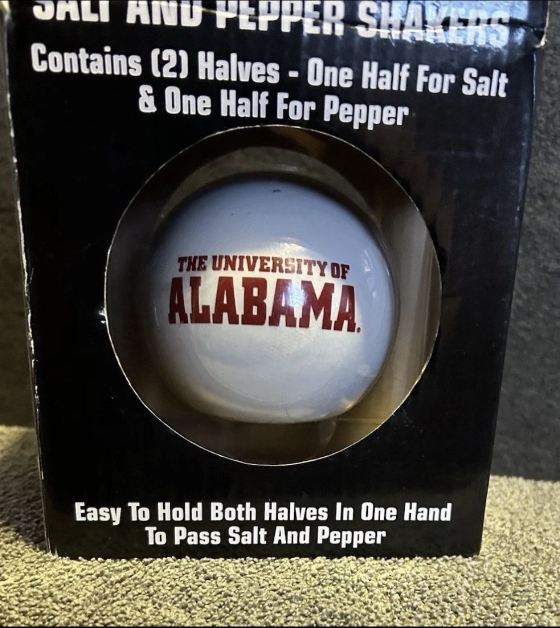 Alabama Crimson Tide Salt and Pepper Shakers - New