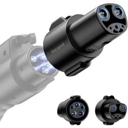 FOCSPROD J1772 to Tesla Charger Adapter, Max 80A 250V Fast Charging Only for Tesla Model 3/Y/X/S/Cybertruck Charging Adapter, Compatible with J1772 EV