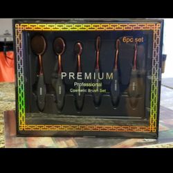 6pc Set Premium Professional Cosmetic Brush Set