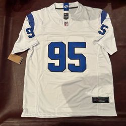 Myles Garrett Jersey Los Angeles Rams #95 Jersey Large Gold White