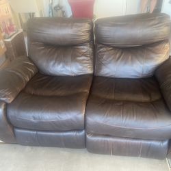 Leather Reclining Love Seat 