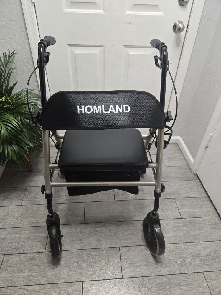 Homland Walkers with Seat, Foldable Rollator Walker