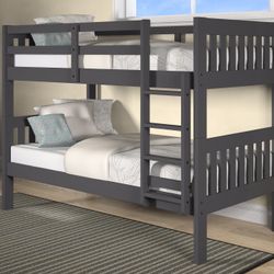 Gray New Twin Bunkbed 