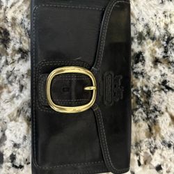 Vintage Black/plaid Coach Wallet 