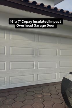 16ft x 7ft Copay Insulated Impact Overhead Garage Door
