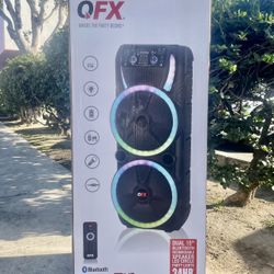 QFX Dual 15" Bluetooth rechargeable speaker two way loudspeakerπΆπΆπΆ