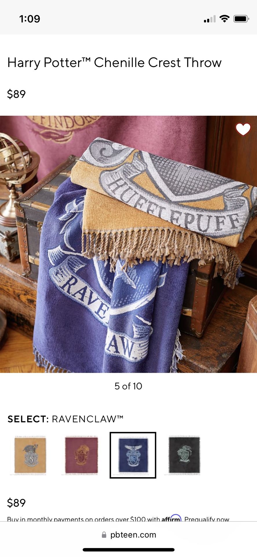 Harry Potter Ravenclaw Blanket for Sale in Temecula CA OfferUp