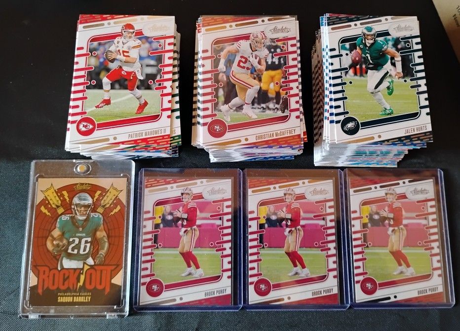 Absolute 2024 Card lot of 300+ Brock Purdy Parallels Base,Bronze,Black
