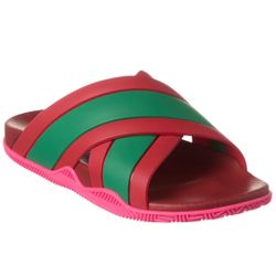 Gucci Crossover Web Rubber Sandals Brand New 