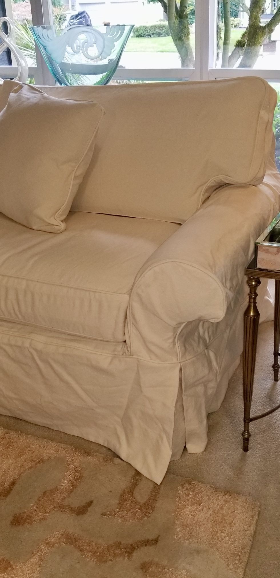 SOFA SLIPCOVER SET 78” ETHAN ALLEN CUSTOM MADE NEW for Sale in Issaquah