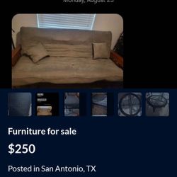 Take all Three Pieces Of Furniture For $250.00 Furniture In Good Condition, Futon Barely Used  Will Not Seperate Furniture All MUST Go For $200.00