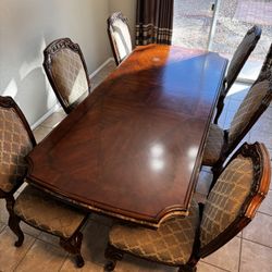 vintage antique 100% wood kitchen dining table