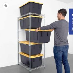 Storage Bin Rack Combo 27 Gallon Storage Bins