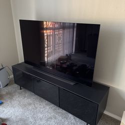 IKEA BESTÅ TV Stand with Glass Doors – Black