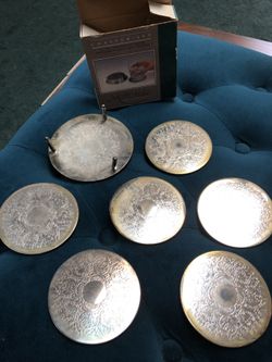Vintage coasters w ornate design