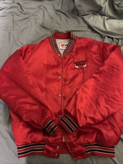 CHICAGO BULLS Red Satin SWINGSTER Jacket