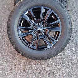 2024 NEW OEM ORIGINAL TAKEOFFS FORD F-150 PLATINUM 20 INCH HAVE TPMS SENSORS TIRES HANKOOK DYNAPRO ALL-TERRAIN NEW 100 % $ 1500 