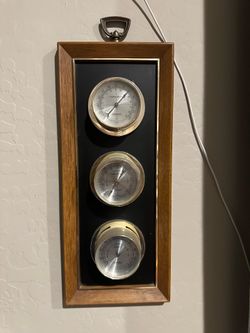 Vintage Springfield Weather Station - Thermometer, Barometer, Hygrometer