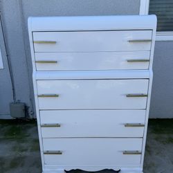 Wooden White Tall Dresser