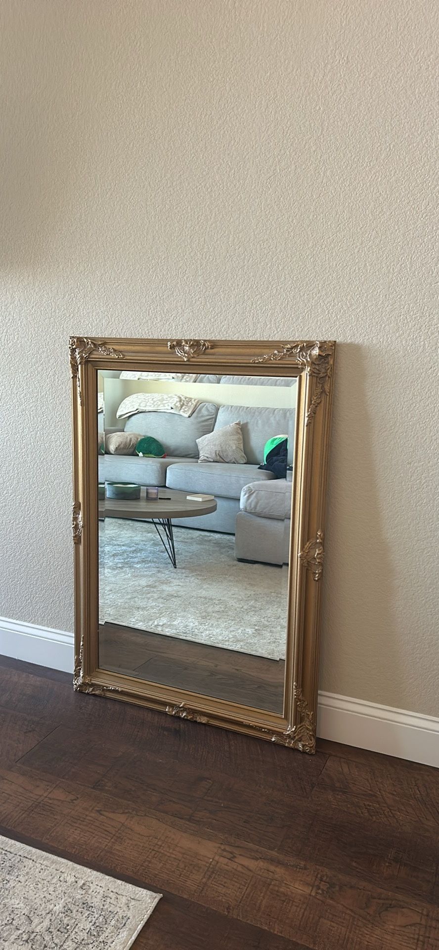 Antique gold mirror