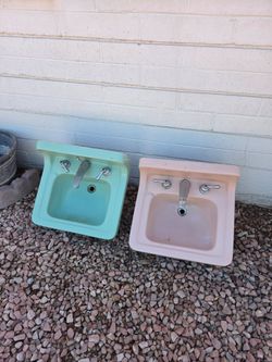 Mid century modern porcelain sinks