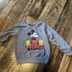 Disney Gray Sweatshirt with Mickey Mouse Design