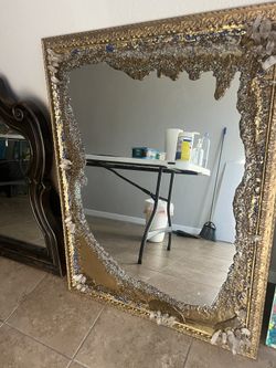 Gorgeous Resin, Stone, & Crystal Mirror