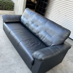 IKEA Leather Sofa Couch - Black