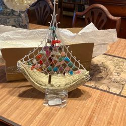 NEW - Amazing Sea Glass Boat