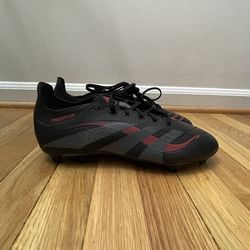 Adidas Soccer Cleats Predator League Black Red FG/MG ID1328 Mens Size 9.5