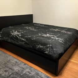 IKEA Queen Malm bed w/ storage