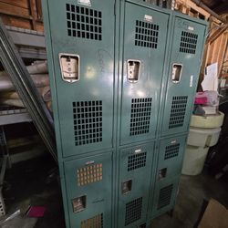 Heavy-Duty Metal Industrial Lockers – 6 Door – Shop/Gym/Commercial Storage