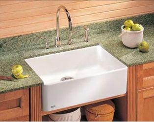 Franke MHK11028WH
28 Inch Apron Front Single Bowl Fireclay Sink: White