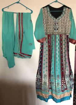 Heavy Embroidery Salwar Suit/ Indian Pakistani Salwar Kameez Dress/ Anarkali Suit/ Heavy Georgette Pakistani dress