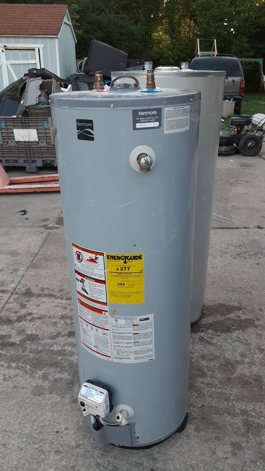 Kenmore gas water heater 50 gallon works great as is