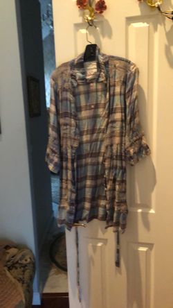 Johnny Was Checkers Light Layer Coat .SizeL