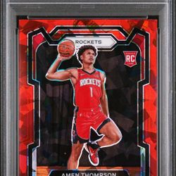 2023 PANINI PRIZM RED ICE #150 AMEN THOMPSON PSA 10