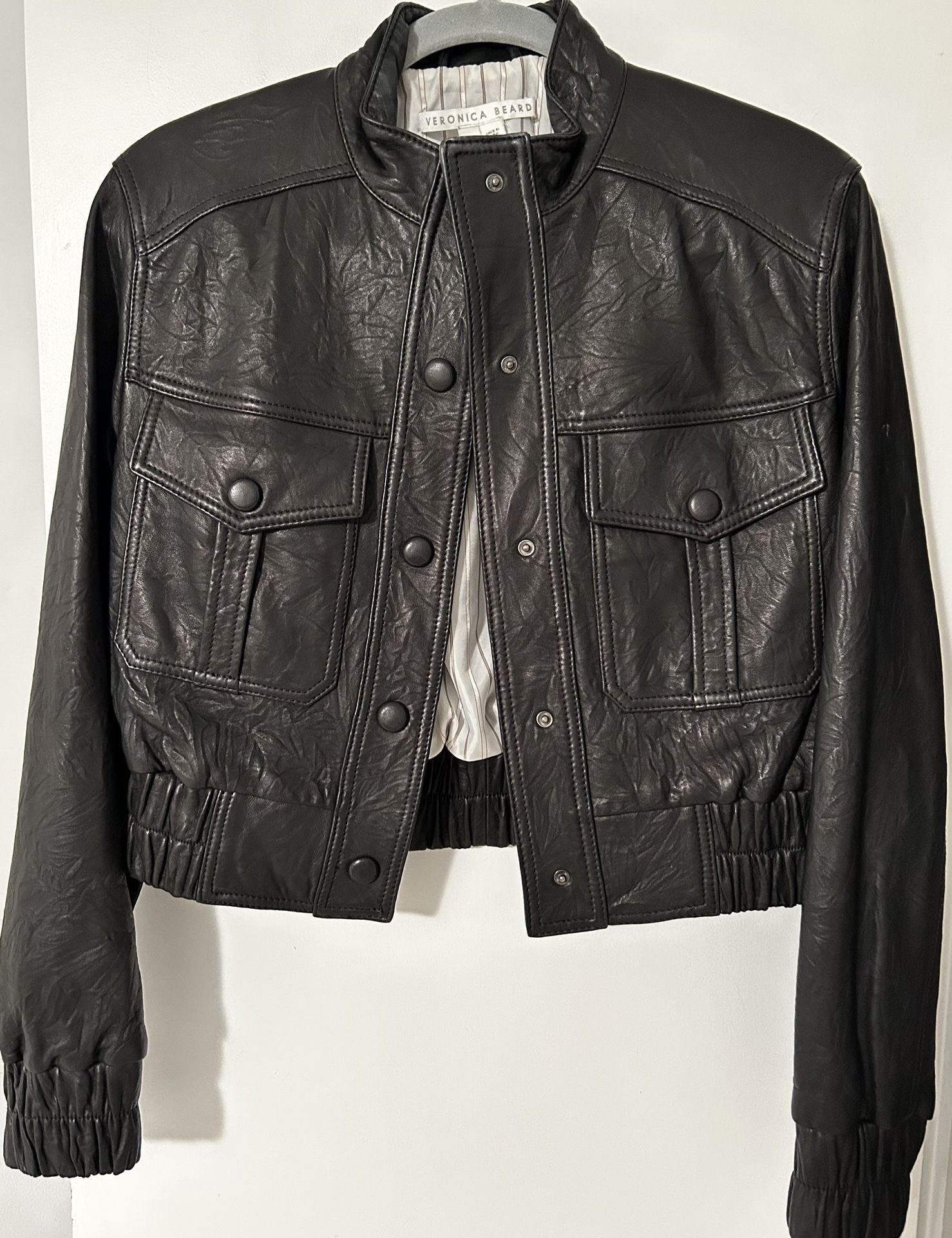 Veronica Beard 100% Buttery Soft Leather Jacket Worn Once! 