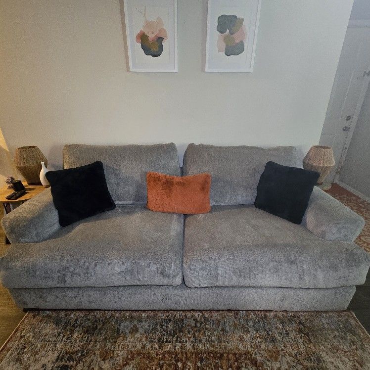Super Comfy Light Gray Sofa OBO PLEASE READ