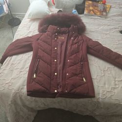 Michael Kors Red Coat Only Worn Once In Immaculate Condition Asking For 50 Bucks Or Best Offer