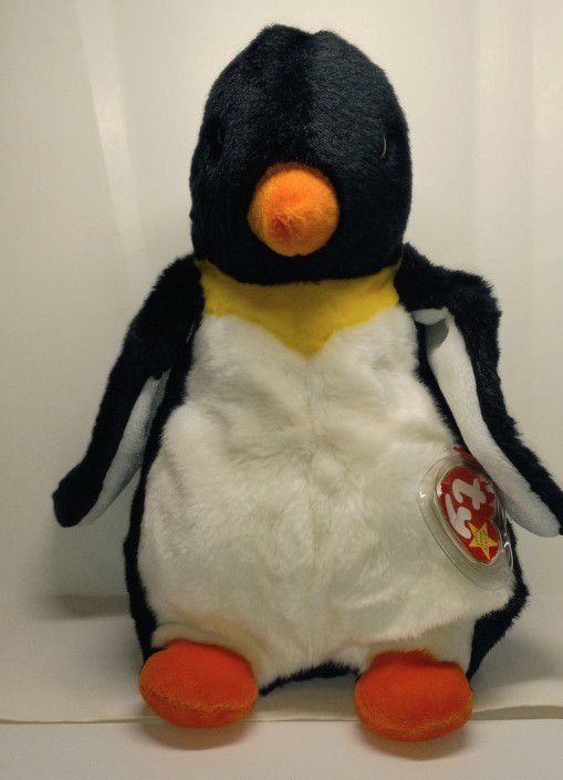 TY Beanie Buddy Plush Penguin Waddle 1998 Stuffed Animal 10"
