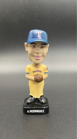MLB 2002 Alex Rodriguez 3 Texas Rangers Mini Fotoball Bobblehead 3"