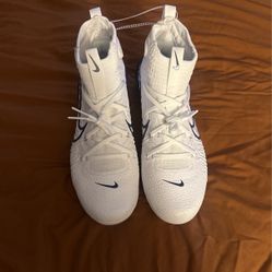 Nike Alpha Huarache NXT MCS White Midnight Navy Baseball Cleats Men’s Size 8