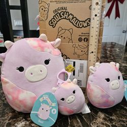 Squishmallow Suri Sunset Cow Set