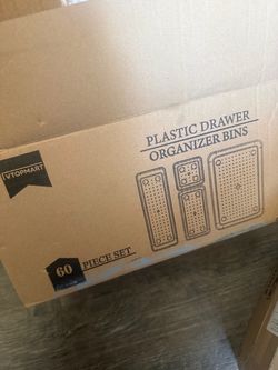 Brand new plastic drawer organizer bins