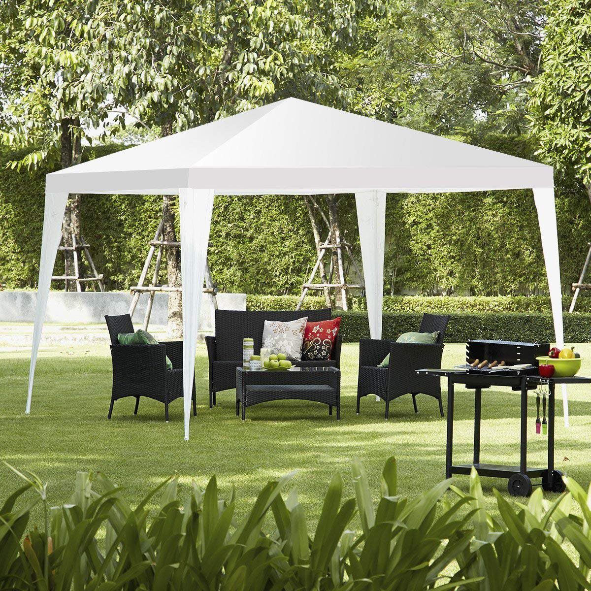 10'x10' Gazebo Pavilion Cater Canopy Wedding Party Tent Outdoor Use